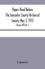 Papers Read Before The Lancaster County Historical Society May 2 1913; History Herself As Seen In Her Own Workshop; (Volume Xvii) No. 5