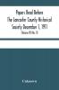 Papers Read Before The Lancaster County Historical Society December 1 1911; History Herself As Seen In Her Own Workshop; (Volume Xv) No. 10