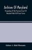 Archives Of Maryland; Proceedings Of The Provincial Court Of Maryland 1666-1670 Court Series