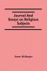 Journal And Essays On Religious Subjects