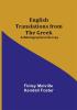 English Translations from the Greek: A Bibliographical Survey