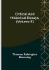 Critical and Historical Essays (Volume II)