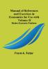 Manual of References and Exercises in Economics for Use with| Volume II. Modern Economic Problems