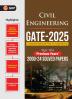 GKP GATE 2025 : Civil Engineering - 25 Years' Topic Wise Previous Solved Papers (2000-2024)