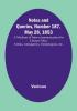 Notes and Queries Number 187 May 28 1853: A Medium of Inter-communication for Literary Men Artists Antiquaries Genealogists etc.