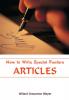 How To Write Special Feature Articles