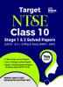 Target NTSE Class 10 Stage 1 & 2  Solved Papers (2015 - 21) + 5 Mock Tests (MAT + SAT) 7th Edition