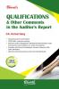 Qualifications and Other Comments in the Auditor’s Report