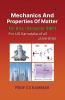 Mechanics and Properties of Matter