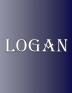 Logan: 100 Pages 8.5 X 11 Personalized Name on Notebook College Ruled Line Paper