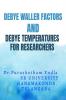 DEBYE WALLER FACTORS AND DEBYE TEMPERATURES : for research scholars