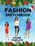 Fashion Sketchbook Figure Template Women : Large Female Figure Template for quickly Sketching Your Fashion Design Styles and Building Your Portfolio (Drawing Books Fashion Books Fashion Design Bo...