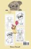 Pug Coloring Book for Kids : 50 Beautiful and Cute Pug Coloring Pages for Teens Boys and Girls all Ages