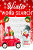 Winter Word Search : Large Print Christmas and Winter Themed Word Find Puzzle Book For Adults and Teens