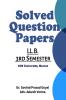 Solved Question Papers of LLB 3rd Semester: CCS University Meerut