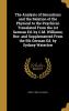 The Analysis of Sensations and the Relation of the Physical to the Psychical. Translated From the 1st German Ed. by C.M. Williams; Rev. and Supplemented From the 5th German Ed. by Sydney Waterlow