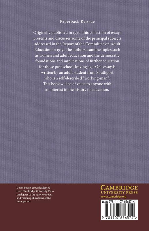 Cambridge Essays on Adult Education