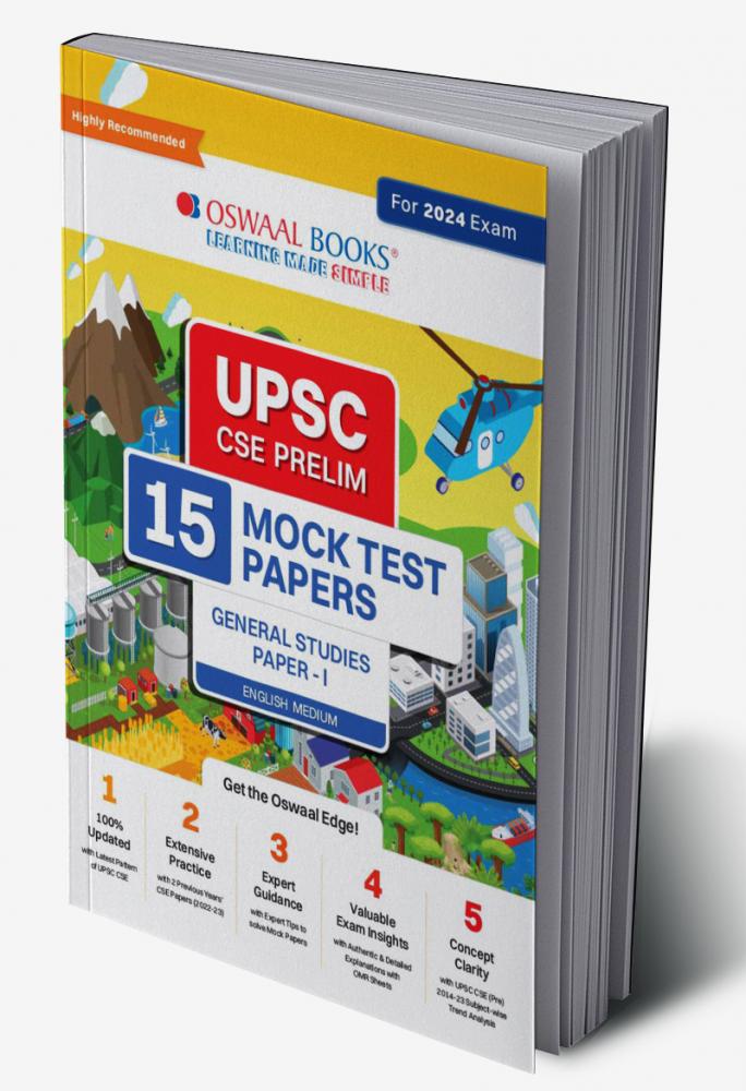 Bookscape | Oswaal UPSC CSE Prelims 15 Mock Test Papers General Studies ...